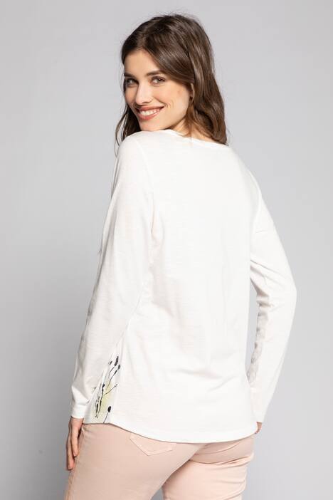 Shirt, Aquarellblüten, Rundhals, Langarm