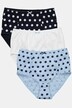 Midjetruser, pakke med 3, prikker, Rockabilly-stil