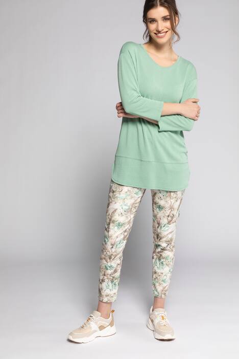 Shirt, Ziernaht, Oversized, Rundhals, 3/4-Arm