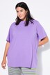 Longshirt, ronde hals, halve mouwen, lang model