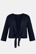 Bolero, kort jakke, jersey, 3/4-lange ærmer, kantknude