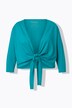 Bolero, kort jakke, jersey, trekvartermer, faldknyting