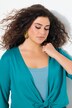 Bolero, kort jakke, jersey, trekvartermer, faldknyting