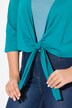 Bolero, kort jakke, jersey, trekvartermer, faldknyting