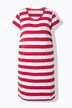 Robe Bellieva en jersey à manches courtes, fronces latérales. Coton bio, GOTS
