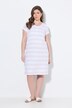 Robe Bellieva en jersey à manches courtes, fronces latérales. Coton bio, GOTS