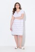 Robe Bellieva en jersey à manches courtes, fronces latérales. Coton bio, GOTS