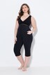 Pantalon corsaire Bellieva de grossesse avec taille élastique. Coton bio, GOTS