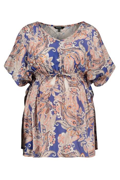 Bellieva kaftan, tunika, výstřih do V, vázací stuha, bez rukávů, Paisley