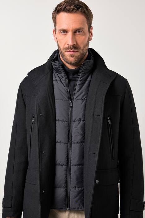 JP1880 Wollmix Jacke, wasserabweisend, Fischgrat-Einsatz, Stehkragen, bis 7 XL