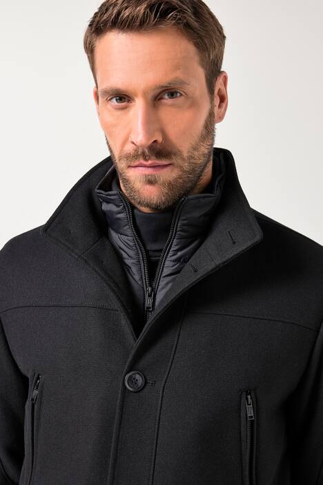 JP1880 Wollmix Jacke, wasserabweisend, Fischgrat-Einsatz, Stehkragen, bis 7 XL