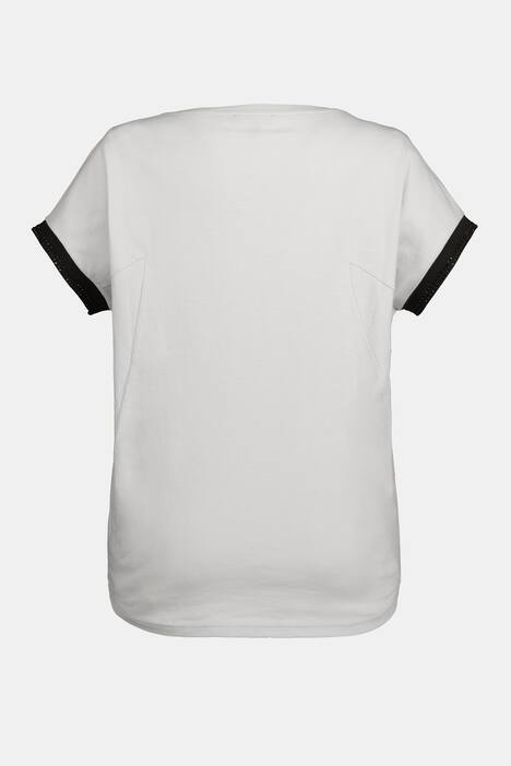 T-Shirt, Blütenmotiv, Oversized, Rundhals, Halbarm