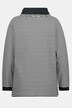 Fine Stripe Draped Collar Sweatshirt