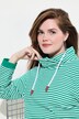 Sweat-shirt à rayures, coupe Classic Fit, col montant et manches longues