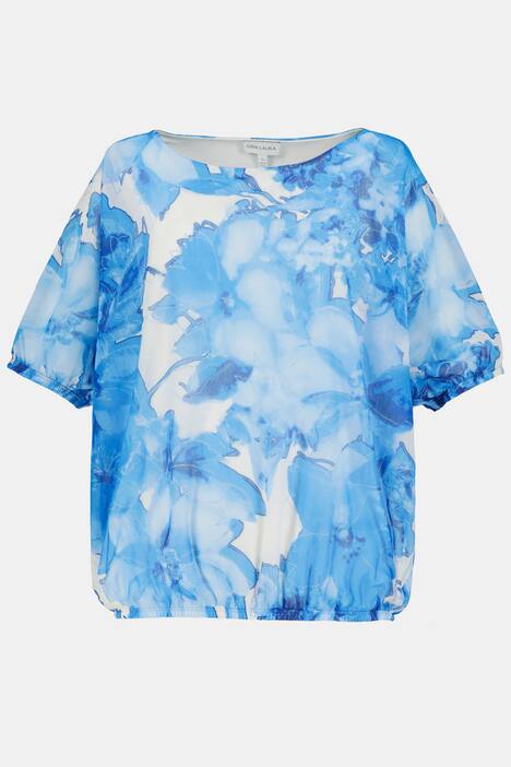 T-Shirt feel good, Aquarelldruck, doppellagig, Mesh