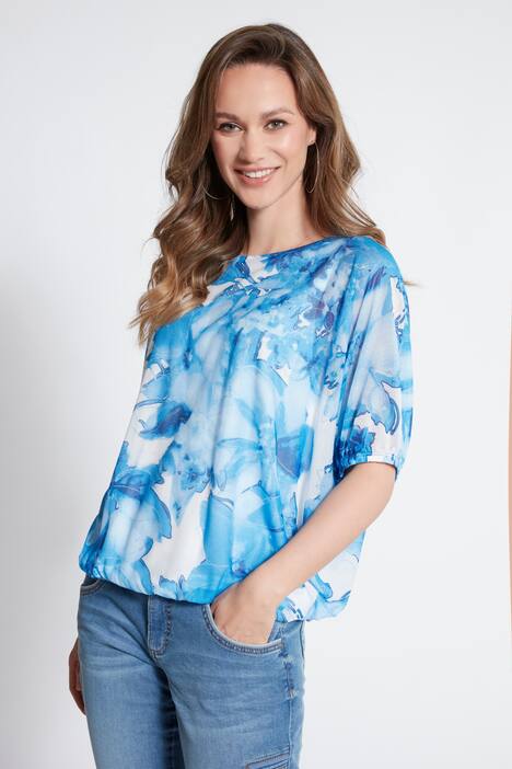 T-Shirt feel good, Aquarelldruck, doppellagig, Mesh
