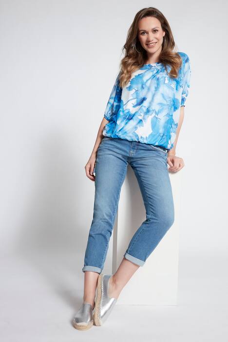 T-Shirt feel good, Aquarelldruck, doppellagig, Mesh