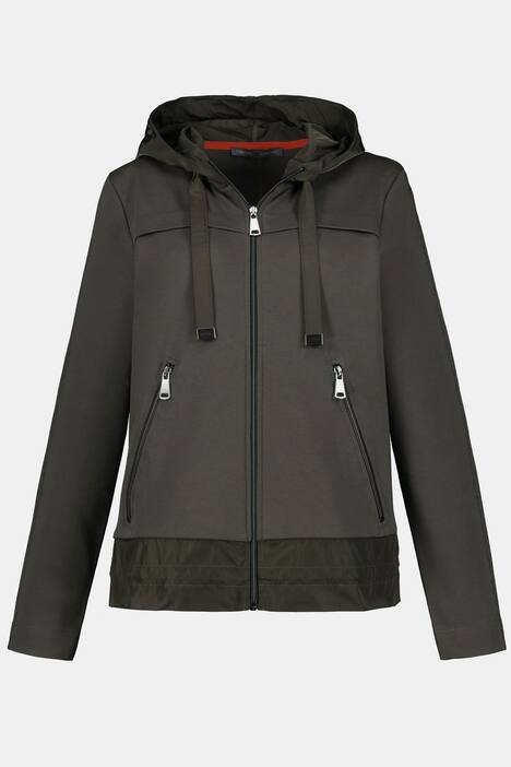 Sweatjacke Identity, Kapuze, Langarm, Taft Abschlüsse