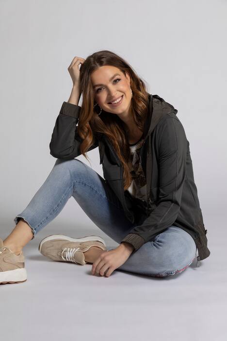 Sweatjacke Identity, Kapuze, Langarm, Taft Abschlüsse