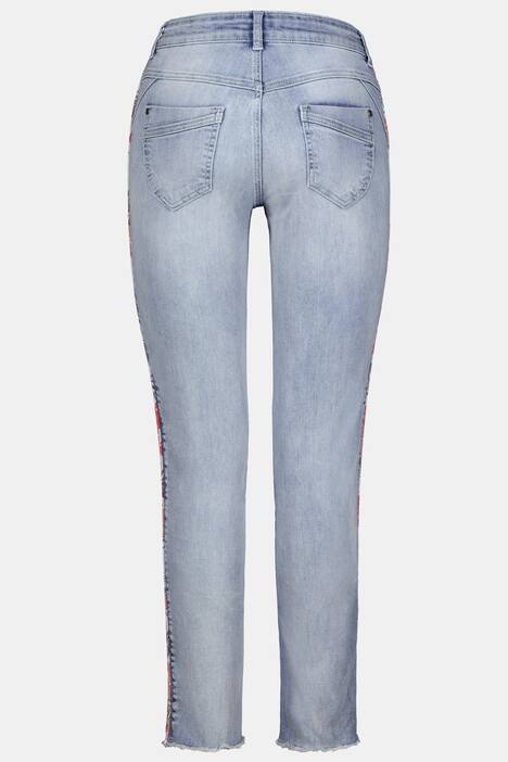 7/8 Jeans Identity Julia, schmal, Fransensaum
