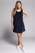 Robe en éponge, couture transversale, encolure ronde, sans manches