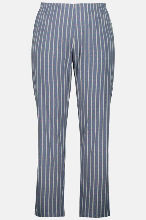 Pyjama, Spitze, Blütenstreifen, Halbarm