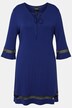 Lace-Up Stretch Knit Tunic Dress Cover Up