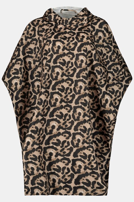 Regenponcho, oversized, Kapuze, Print