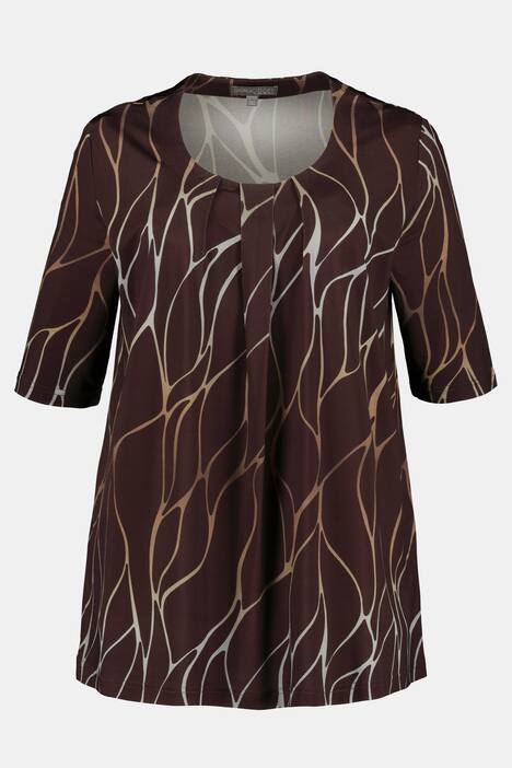 Slinkyshirt, Farbverlauf, A-Linie, Rundhals, Halbarm
