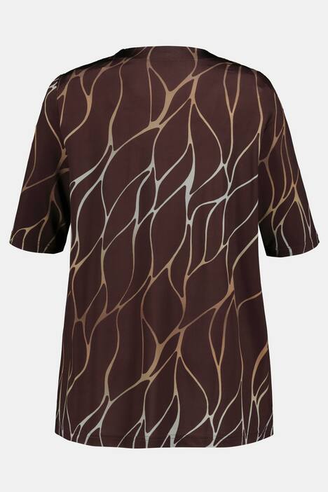 Slinkyshirt, Farbverlauf, A-Linie, Rundhals, Halbarm