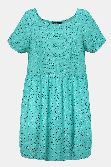 Top, smocks élastiqués, encolure carrée