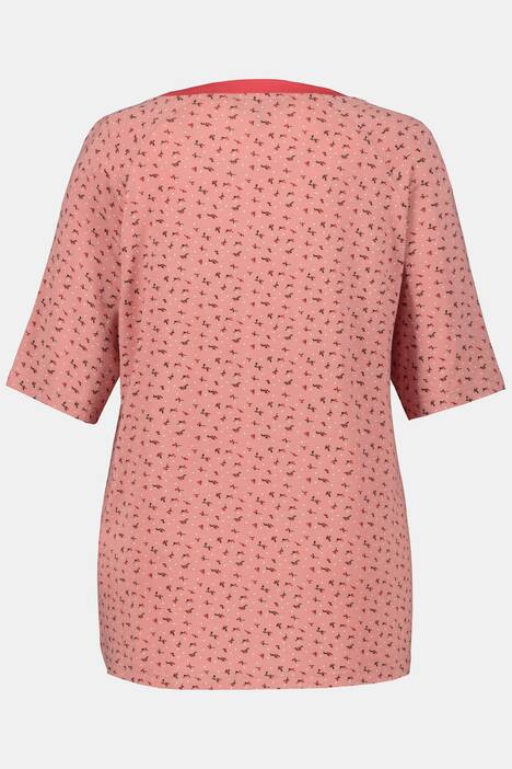 Pyjama, geblümtes Shirt, Zierschleife, lange Hose