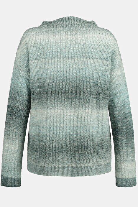 Pullover, Farbverlauf, Oversized, Stehkragen, Langarm
