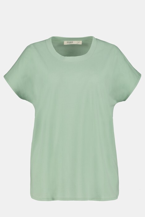 T-Shirt, Oversized, Piqué, Halbarm, Biobaumwolle