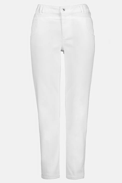 7/8-Hose Julia, Stickerei, schmale 5-Pocket-Form