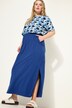 rok, A-lijn, maxi lengte, jersey, elastische band