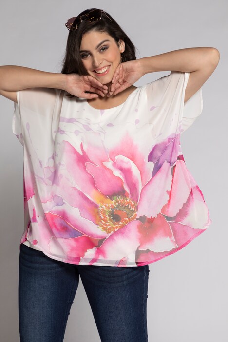 Blouse, oversize, manches courtes