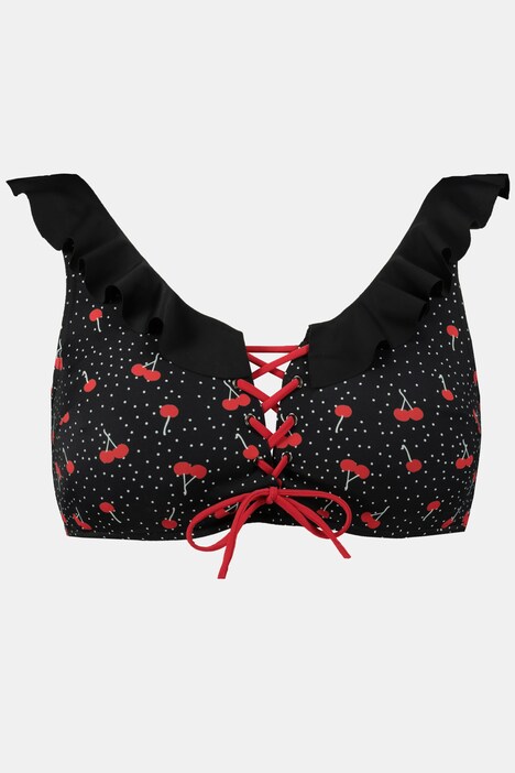 bikini top, kersen, softcups, sierrijgsluiting