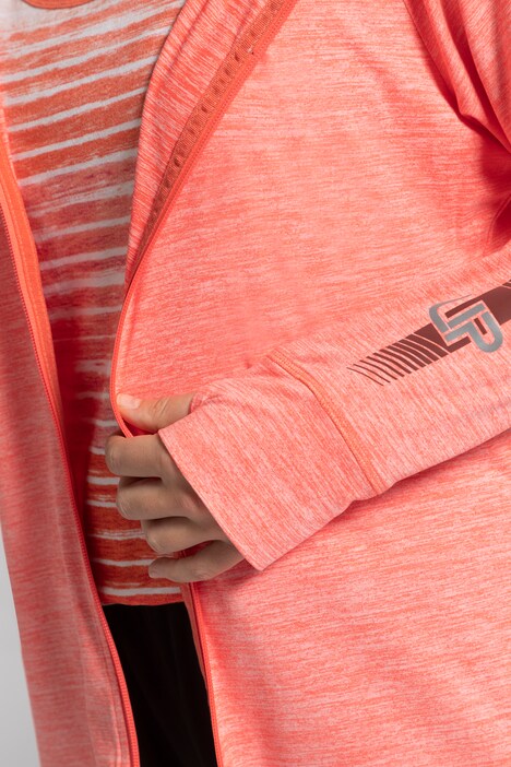 Sweatjacke, Kapuze, Zipper, Reflektor