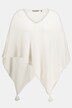 Strikkeponcho, spisskant, dusker, oversized, myk strikk