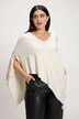Strikkeponcho, spisskant, dusker, oversized, myk strikk