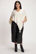 Strikkeponcho, spisskant, dusker, oversized, myk strikk