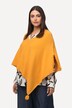 Asymmetric V-Neck Tassel Accent Knit Poncho