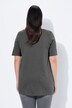 T-shirt, plisseringer, A-form, rund hals, korte ærmer, modal
