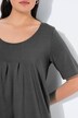T-shirt, plisseringer, A-form, rund hals, korte ærmer, modal