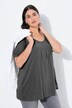 T-shirt, plisseringer, A-form, rund hals, korte ærmer, modal