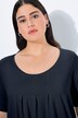 T-shirt, plisseringer, A-form, rund hals, korte ærmer, modal