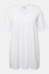 T-shirt, plisseringer, A-form, rund hals, korte ærmer, modal