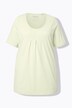 T-shirt, plisseringer, A-form, rund hals, korte ærmer, modal