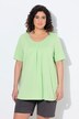 T-shirt, plisseringer, A-form, rund hals, korte ærmer, modal